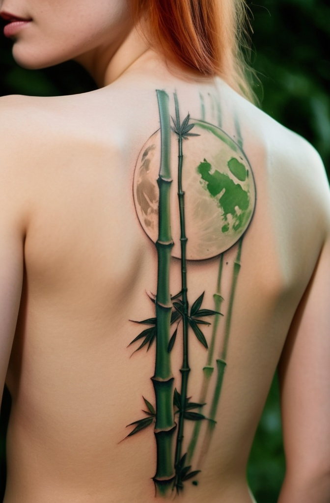 8. Bamboo with a Full Moon