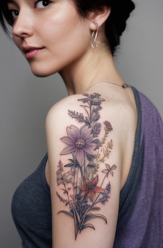 13. Wildflower Tattoo