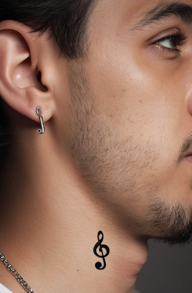 19. A Single Music Note on Your Neck