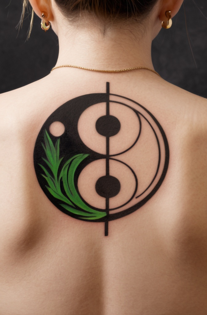 7. Bamboo and the Yin Yang Symbol