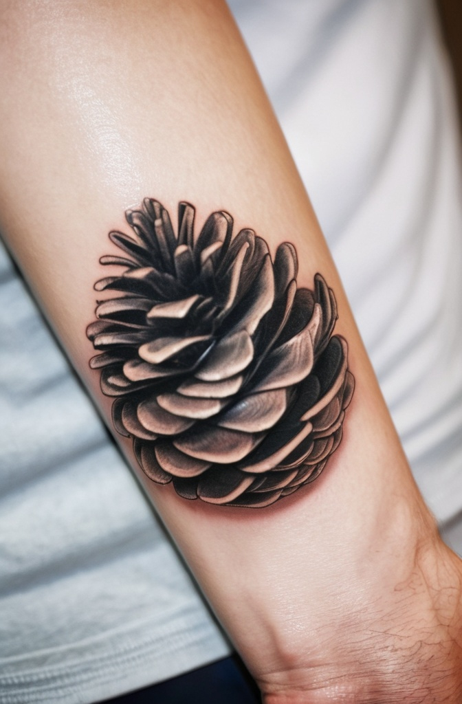 17. Pine Cone Tattoo