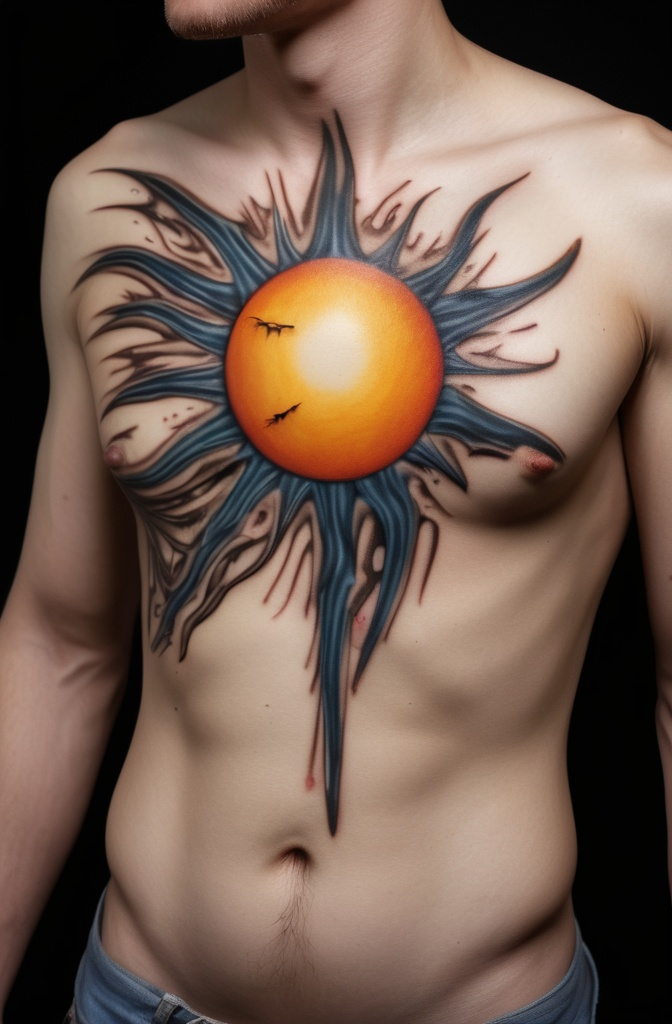 19. Surrealist Sun with Broken Rays