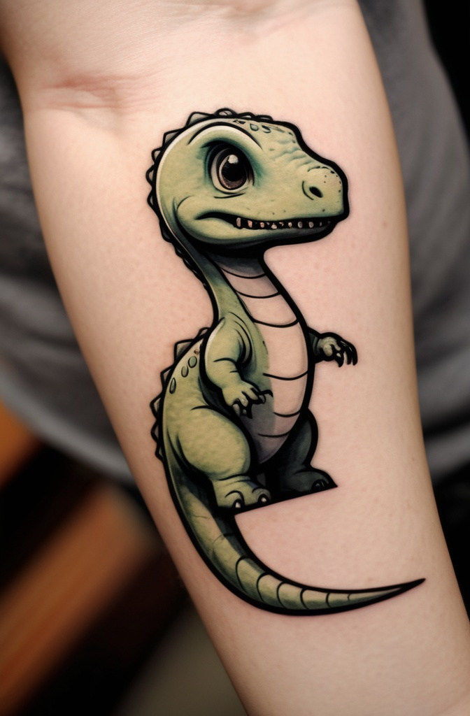 9. A Baby Dinosaur on the Inner Arm