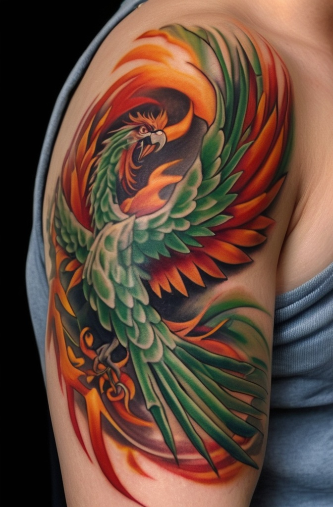 10. Bamboo with a Phoenix