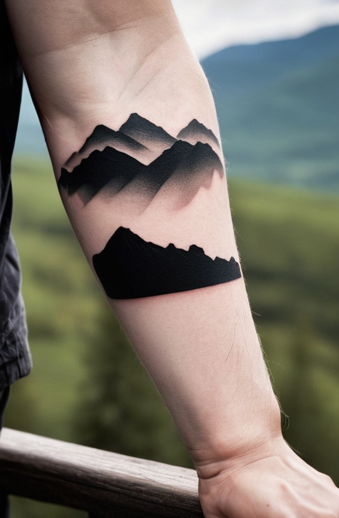 16. Black Mountain Range Tattoo