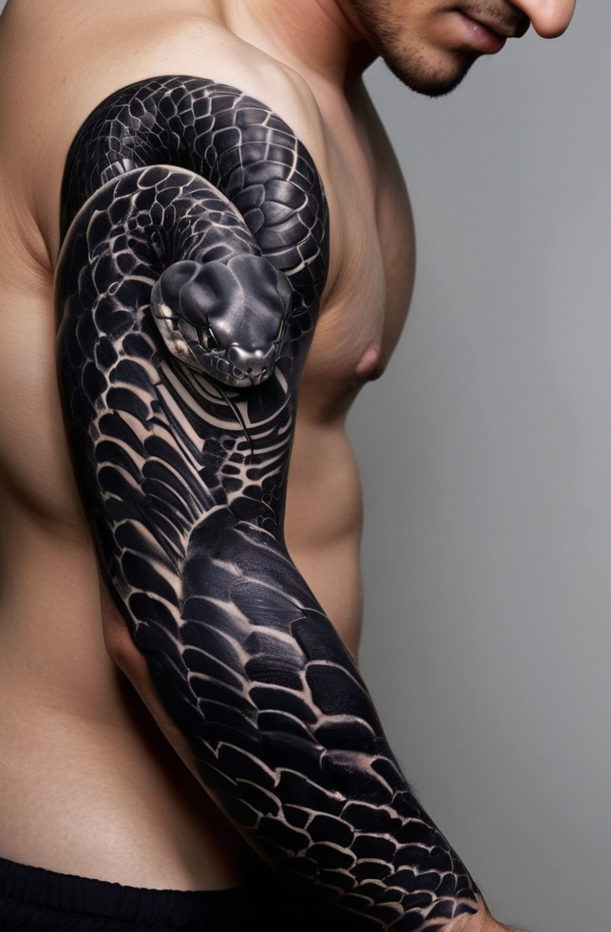 20. Black Snake Tattoo