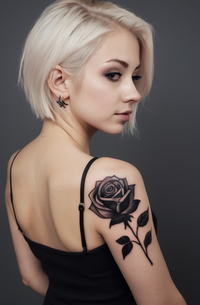 3. Black Floral Tattoos
