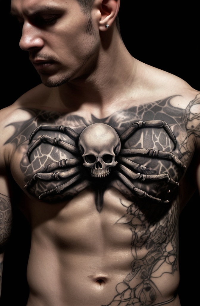 3. Tarantula with a Skull