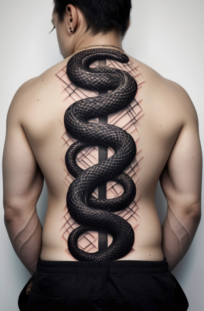 12. Black Snake as a Chain Link Down the Spine