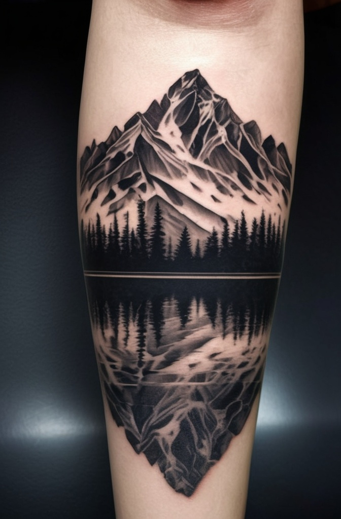 14. Mountain Reflection in a Lake