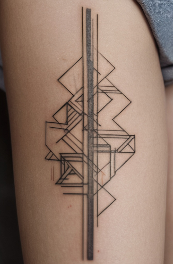 5. Bamboo and Geometric Shapes