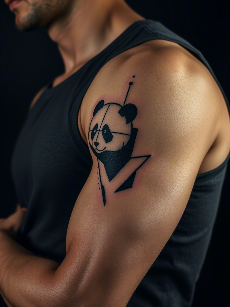 3. Geometric Panda Design
