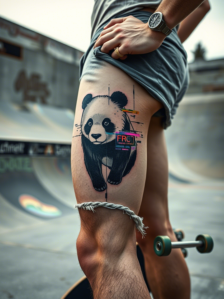 15. Glitch Art Panda