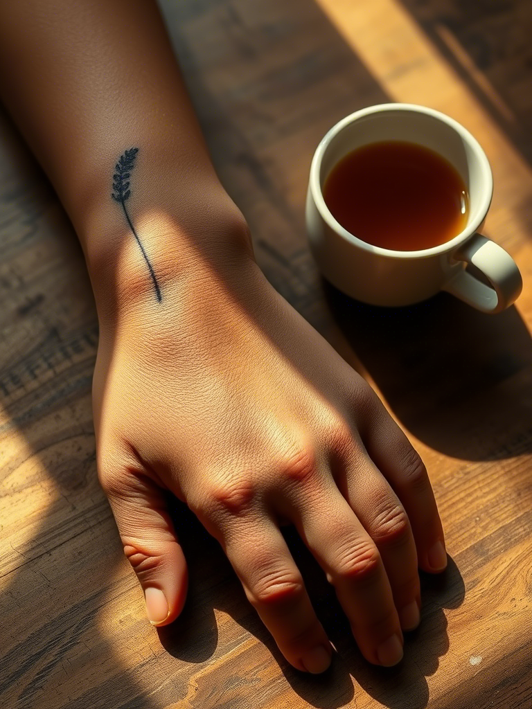 2. Minimalist Lavender on the Wrist
