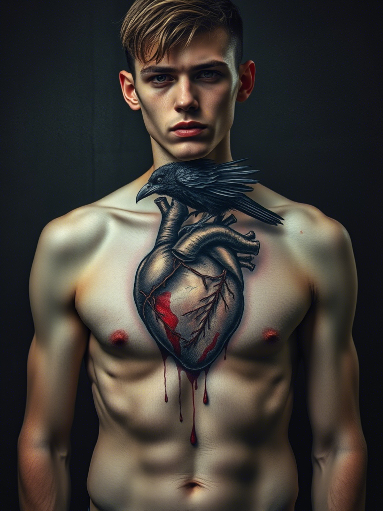 Crow on a Human Heart