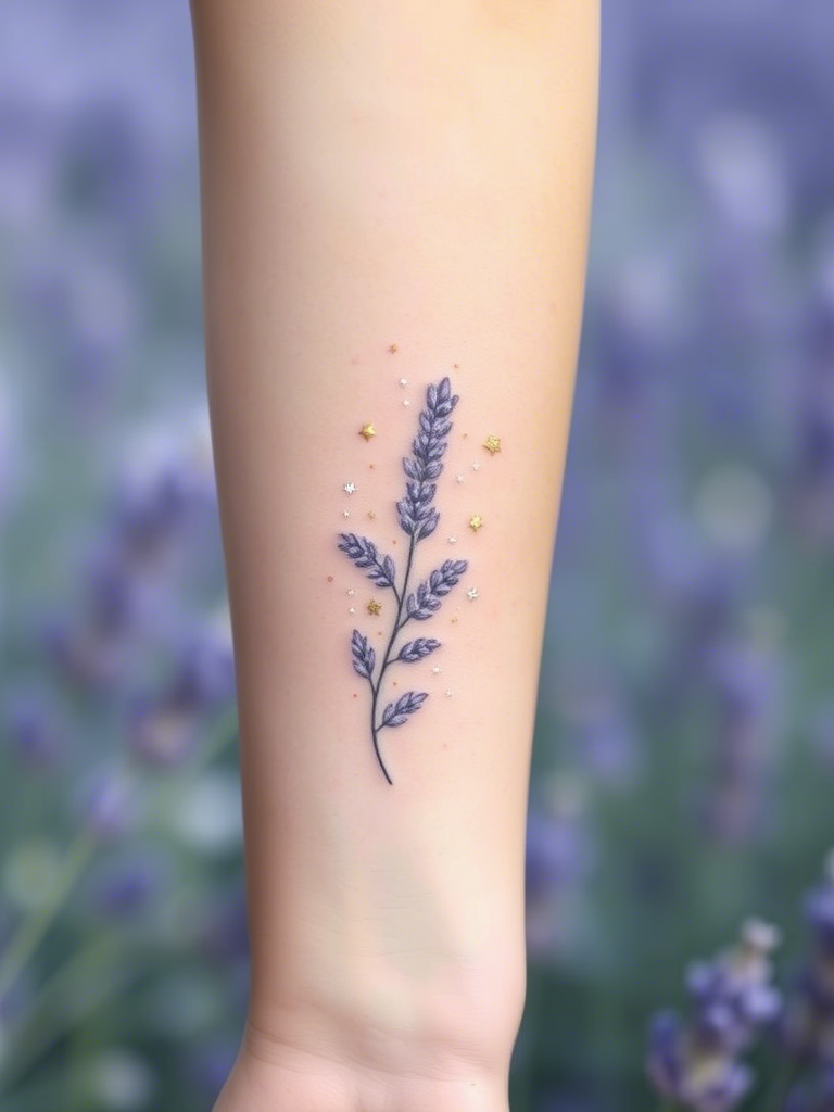 16. Lavender with Tiny Stars Scattered