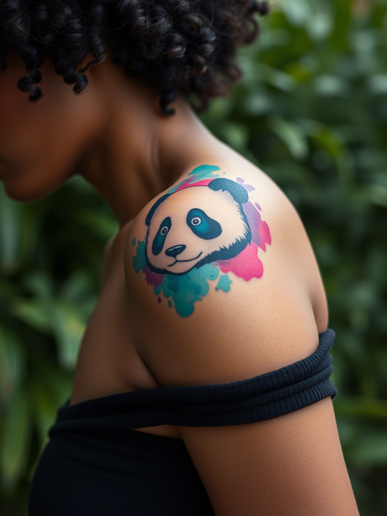 2. Watercolor Panda Splash