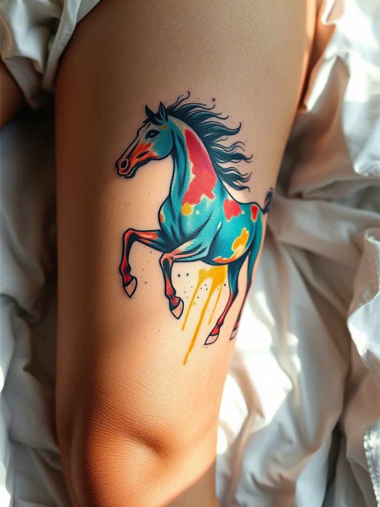 Abstract Horse Splash