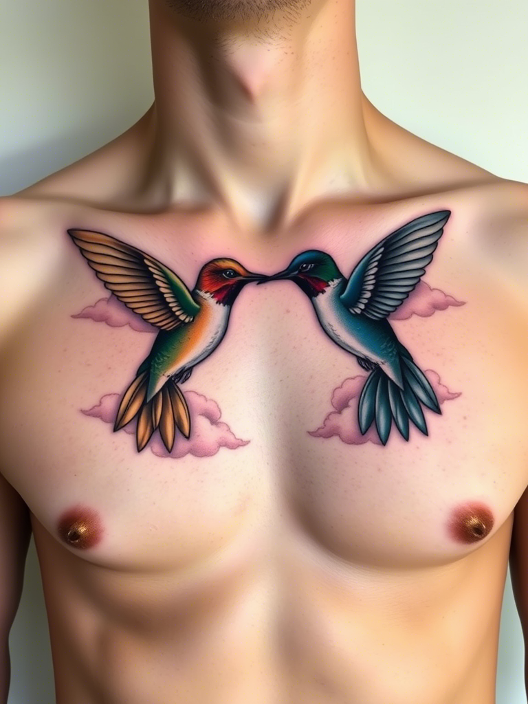 12. Twin Hummingbirds in Yin and Yang Formation