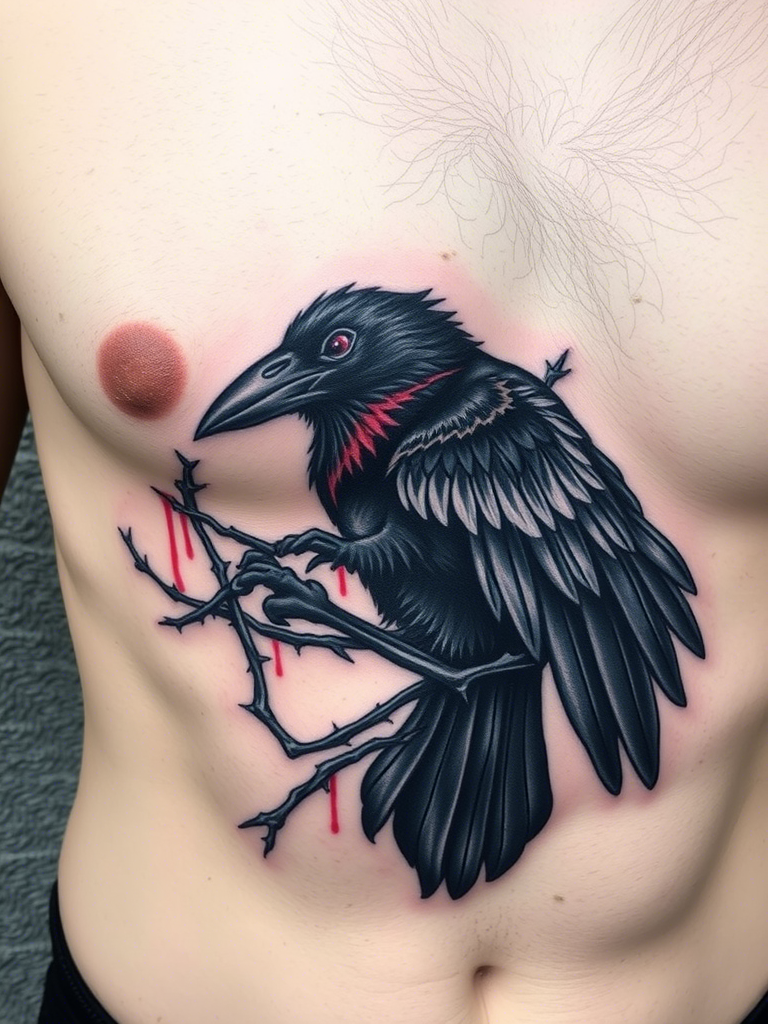 Crow Entwined with Thorns