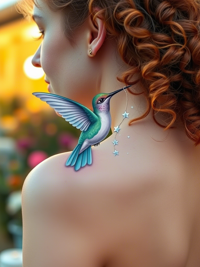 15. Hummingbird Carrying a String of Stars