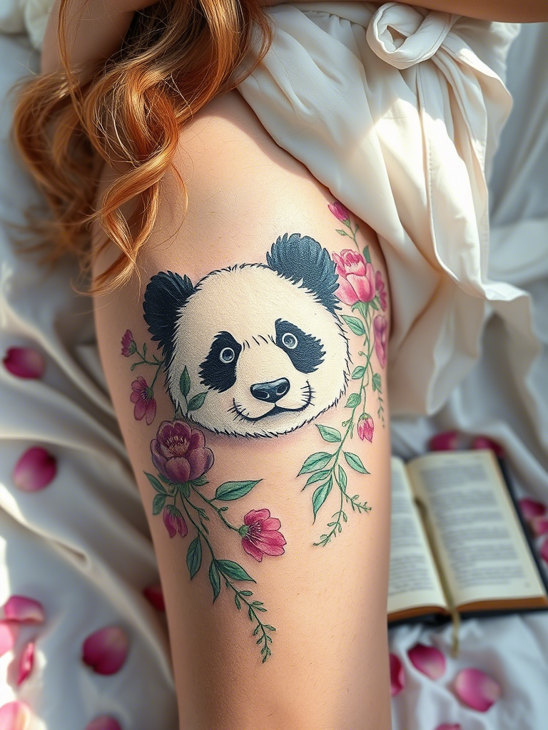 18. Floral Panda Portrait