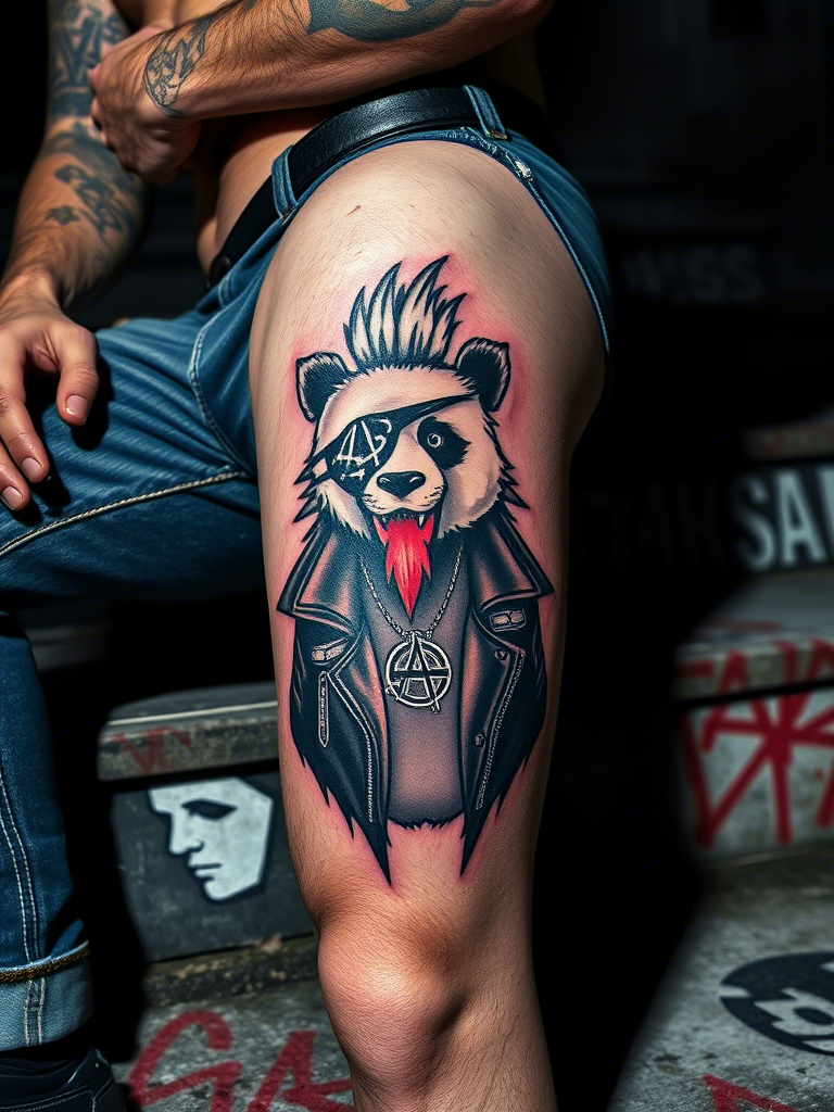 6. Panda with a Twist: Punk Panda