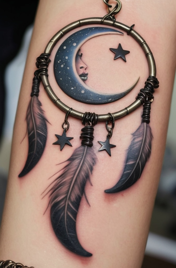 6. Celestial Dreamcatcher With a Bit of Moon Magic