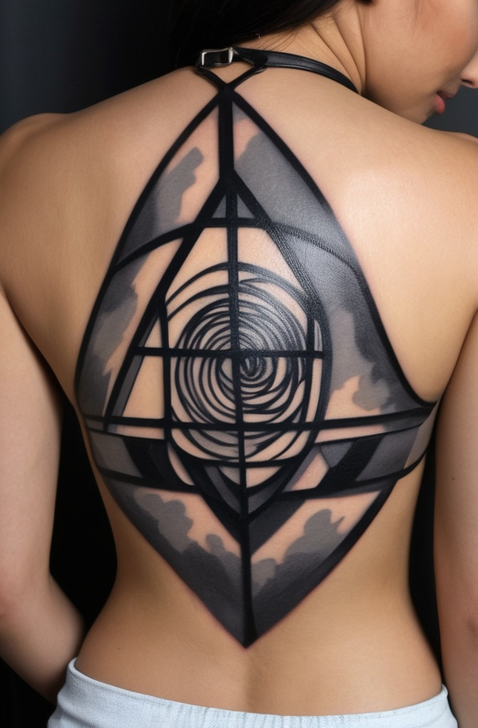 9. Abstract Window Tattoo