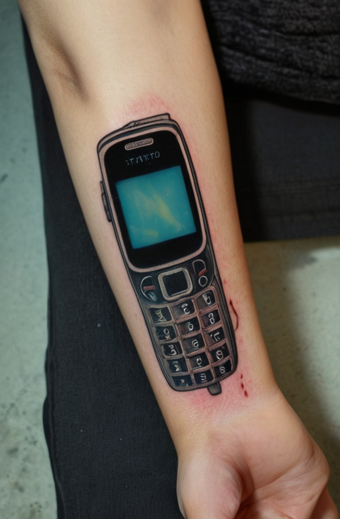 11. A Broken Flip Phone with a Foreign SIM Card