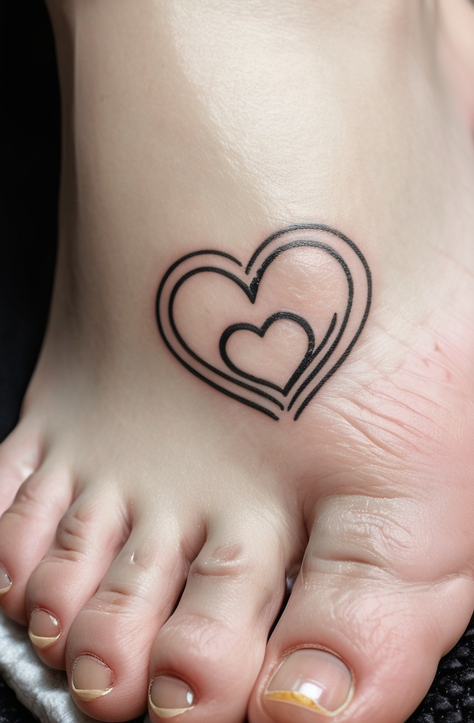 19. Minimalist Cat Paw with a Heart