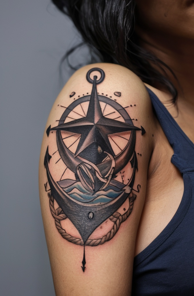 2. Anchor + Compass Combo – Direction and Stability