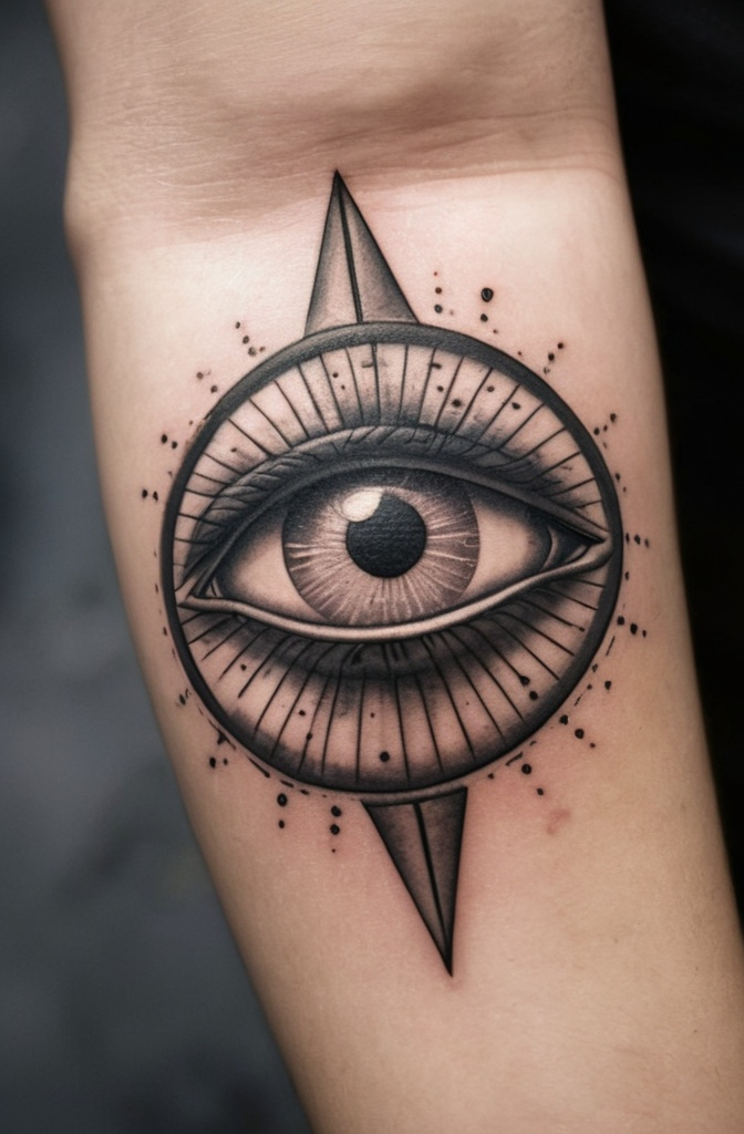 An Eye with Crescent Moon