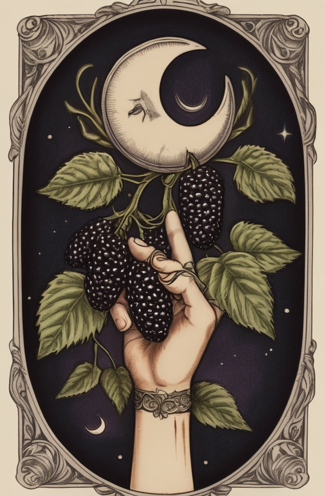 13. Blackberry Tarot Card