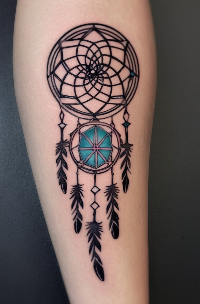 15. Abstract Geometric Dreamcatcher