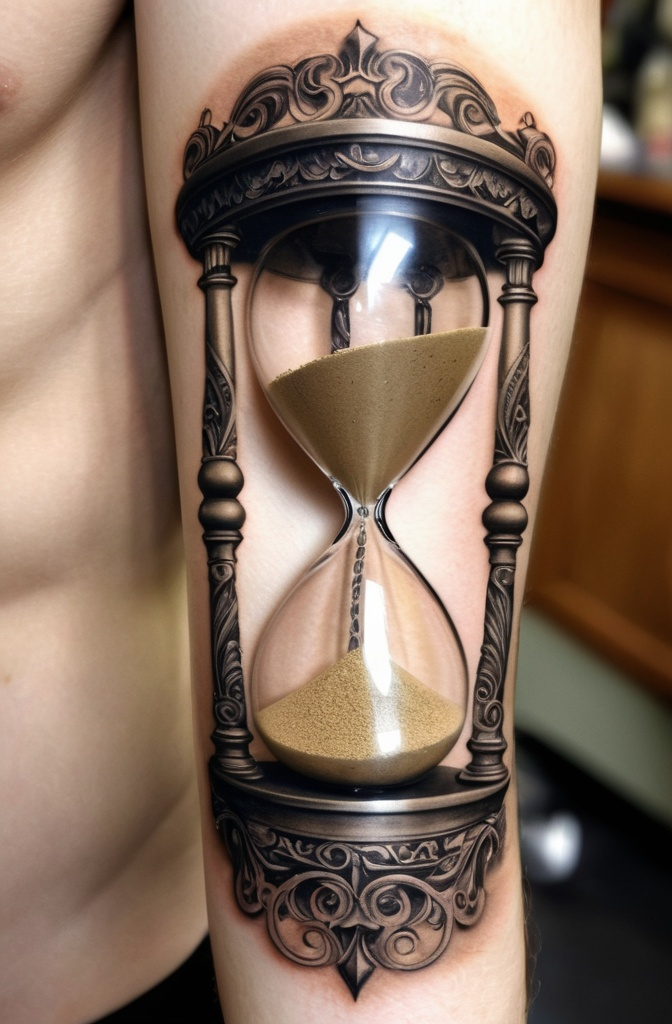 17. Ornamental Hourglass: Time Captured in Filigree