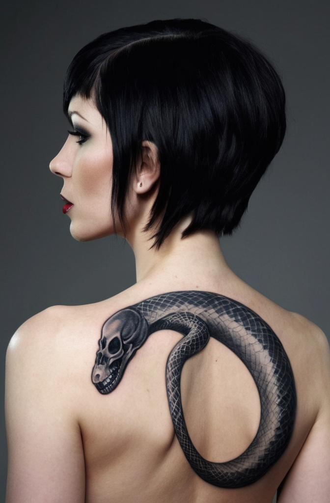 Traditional Japanese Snake Tattoo
