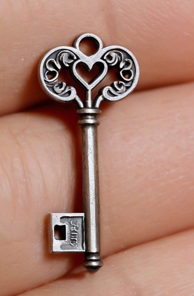 18. Small Key with a Heart-Shaped Bow