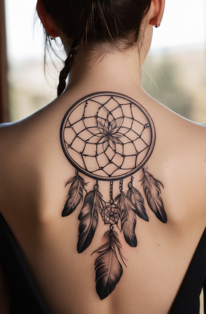 20. Window with a Dreamcatcher Design