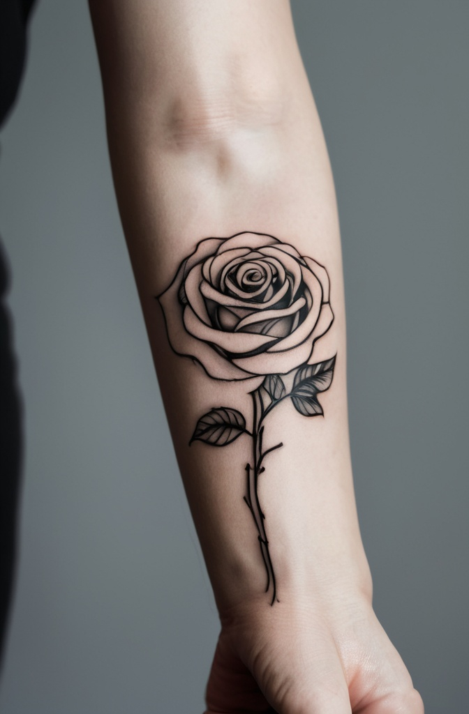 The Single Line Rose