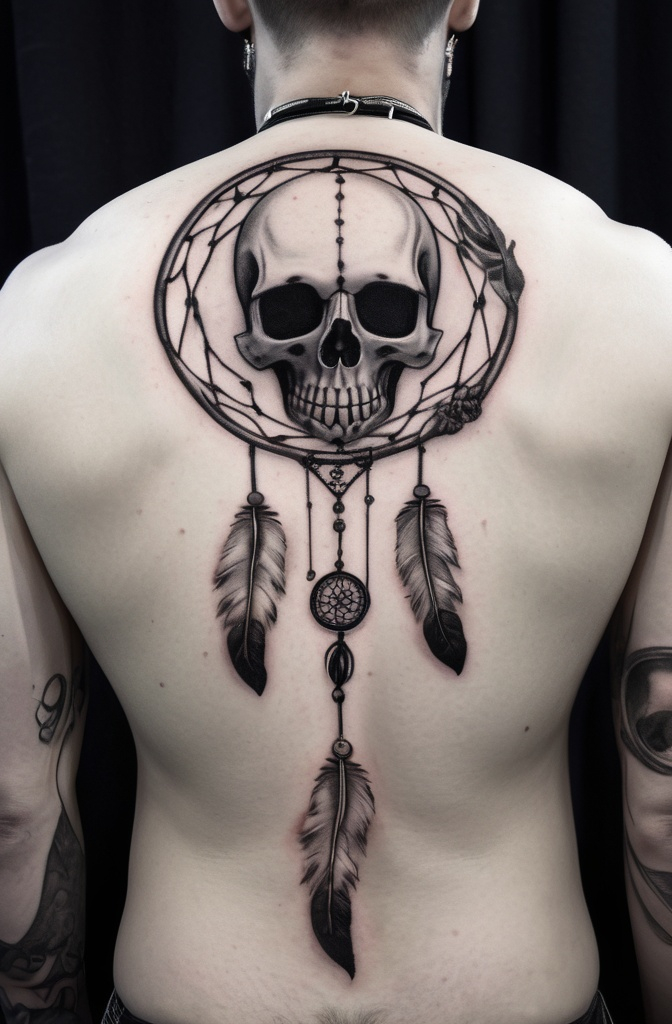 13. Inverted Dreamcatcher Hanging from a Crescent Moon