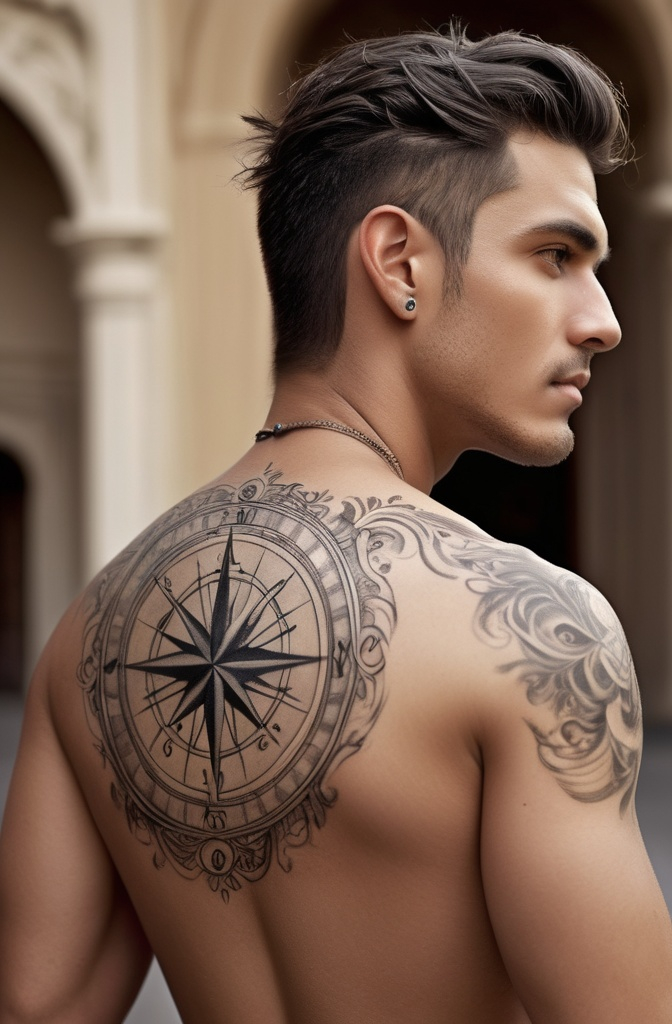 12. Ornamental Compass: Navigating Style with Elegance