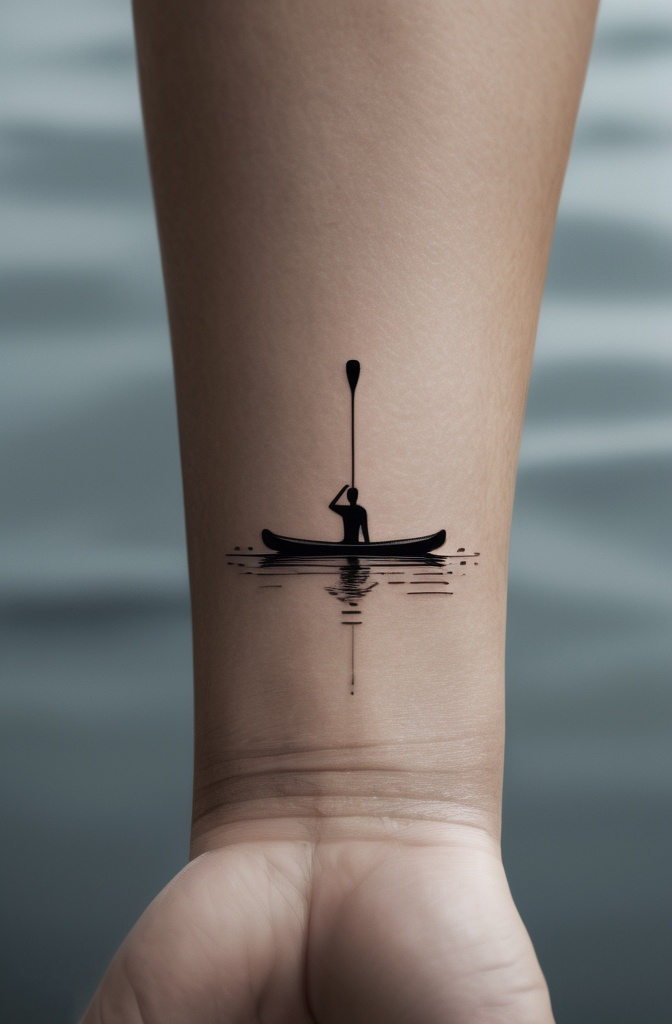 8. Minimalist Canoe on a Line of Water