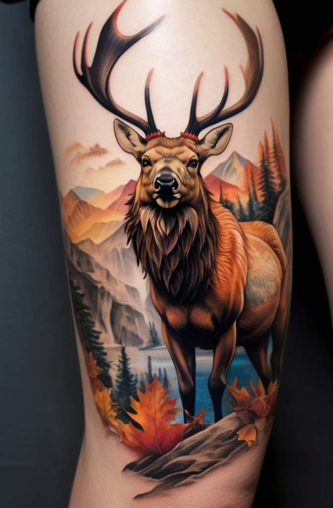Tattooed Wildlife Collages