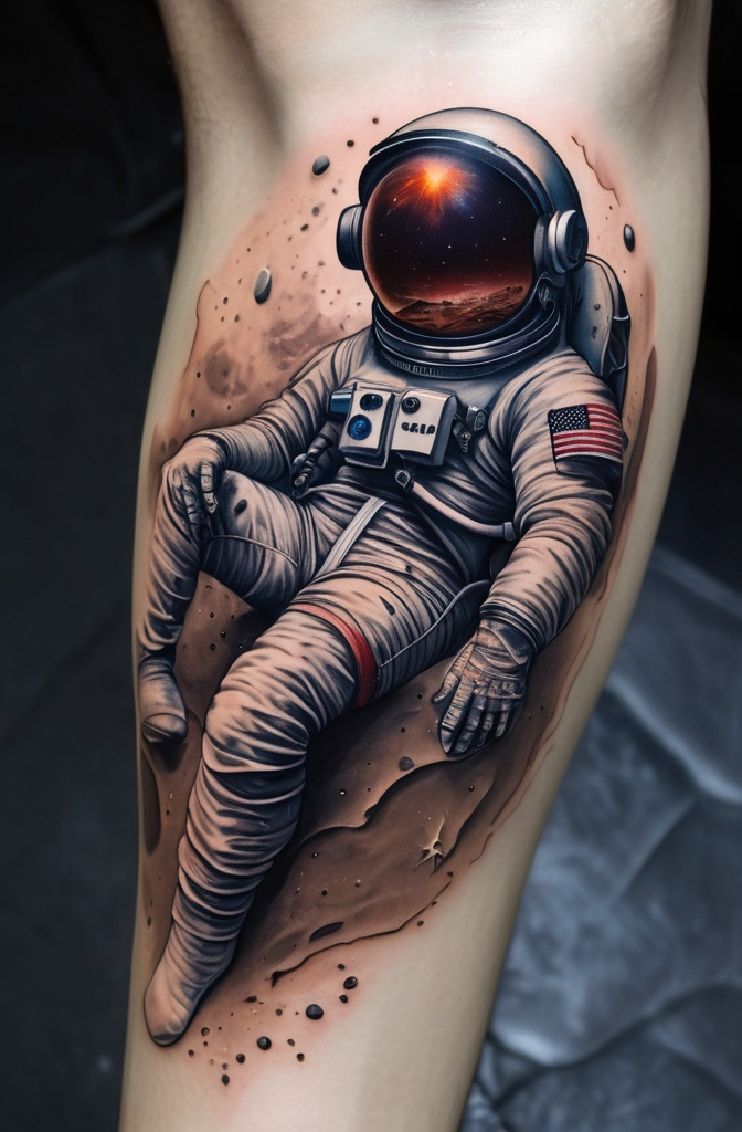 6. Cracked Helmet, Floating in Space