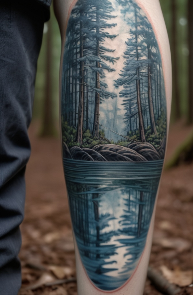13. Forest Reflected in Water