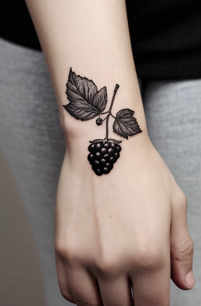 3. Minimalist Berry Dotwork