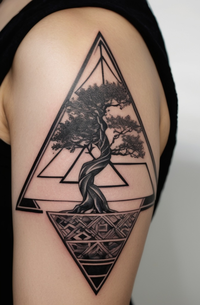 4. Geometric Bonsai Tree