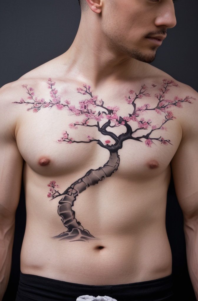 3. Bonsai with Cherry Blossoms