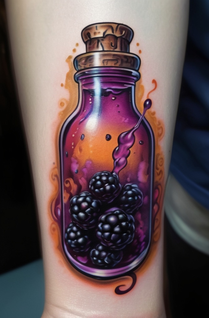 16. Blackberry Potion Bottle